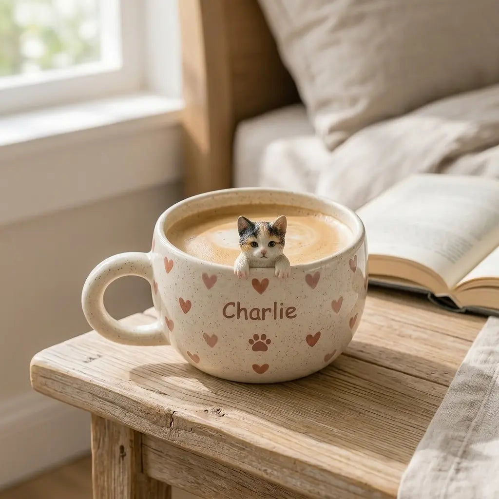 Custom Pet Peekaboo Mug – Personalized Ceramic Cat & Dog Mug 🐾☕ Siporia