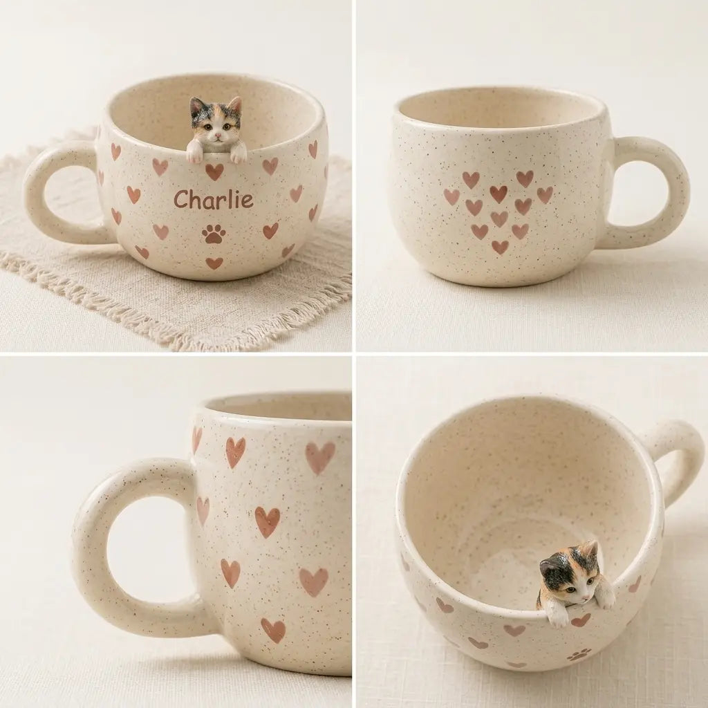 Custom Pet Peekaboo Mug – Personalized Ceramic Cat & Dog Mug 🐾☕ Siporia