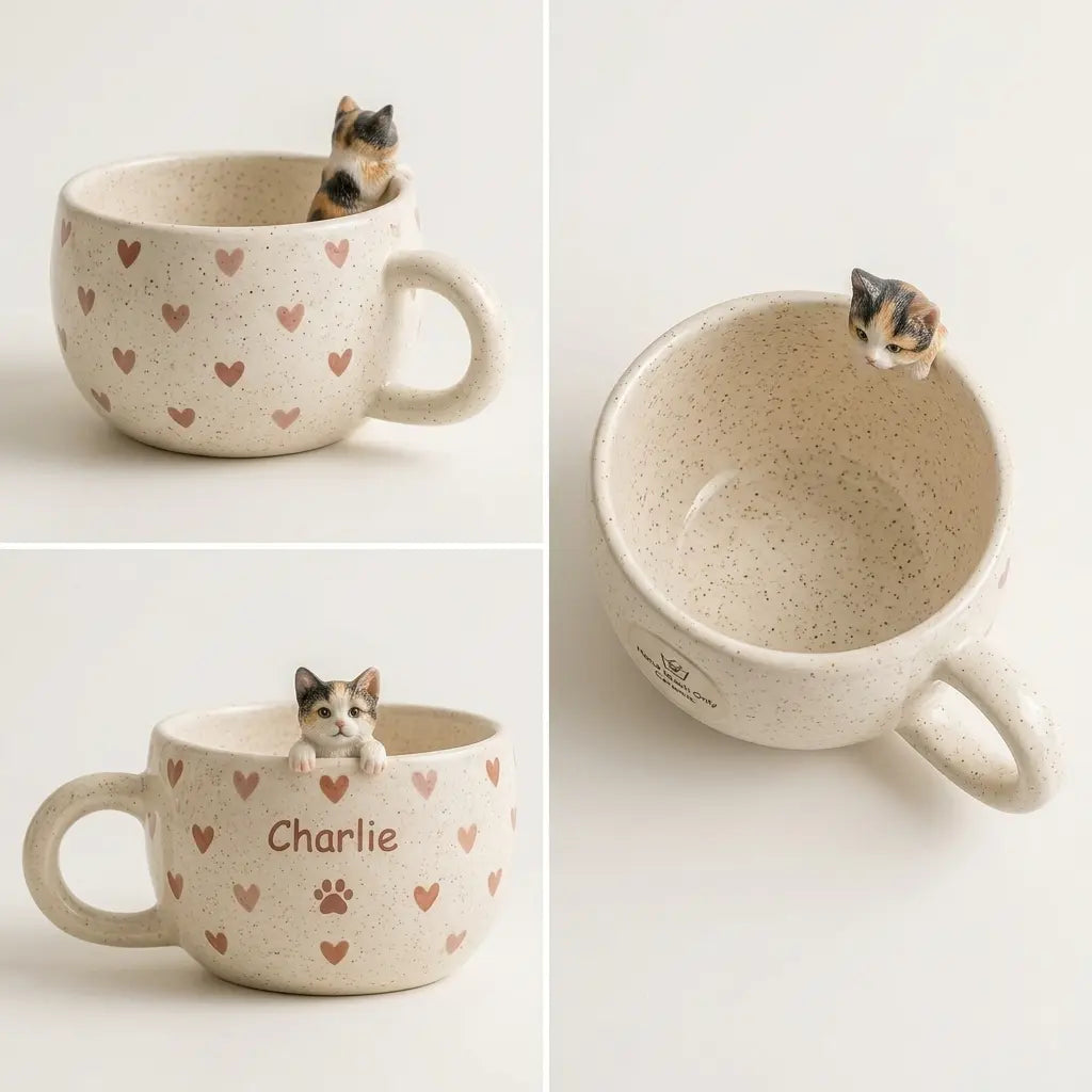 Custom Pet Peekaboo Mug – Personalized Ceramic Cat & Dog Mug 🐾☕ Siporia