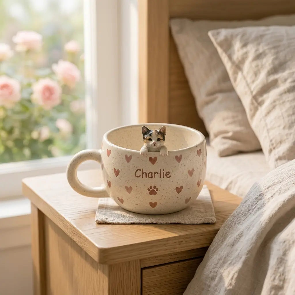 Custom Pet Peekaboo Mug – Personalized Ceramic Cat & Dog Mug 🐾☕ Siporia
