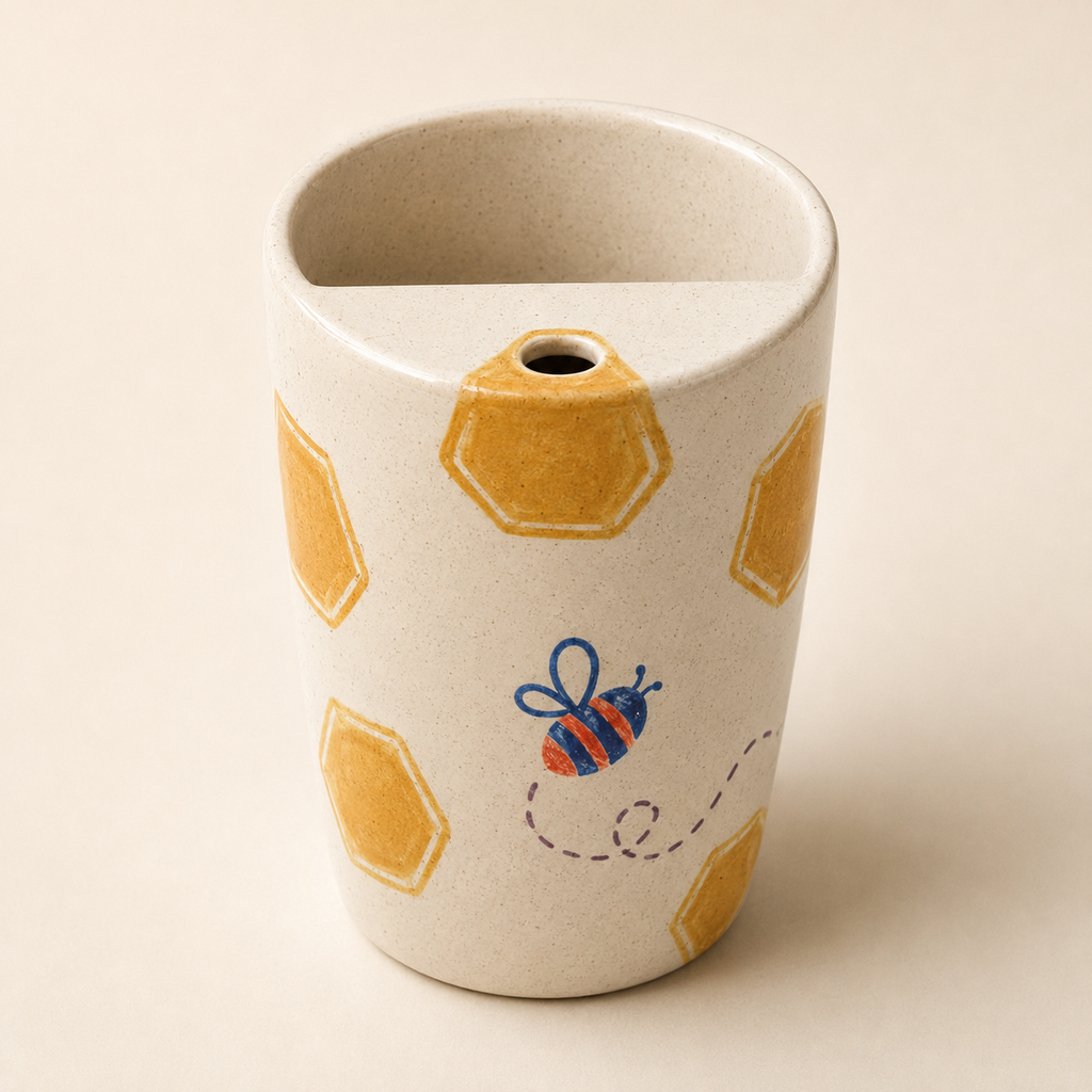 Honeycomb Handmade Ceramic Travel Mug