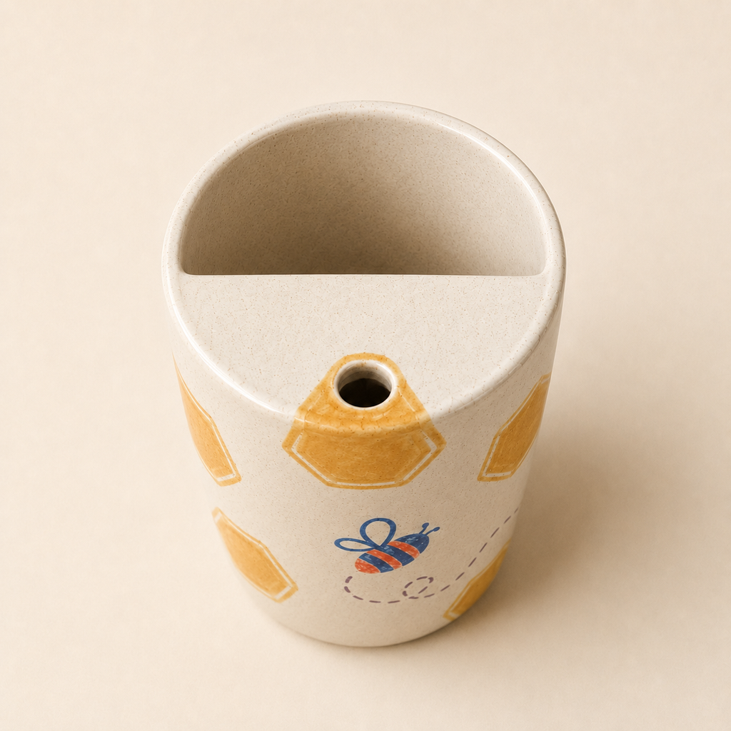 Honeycomb Handmade Ceramic Travel Mug