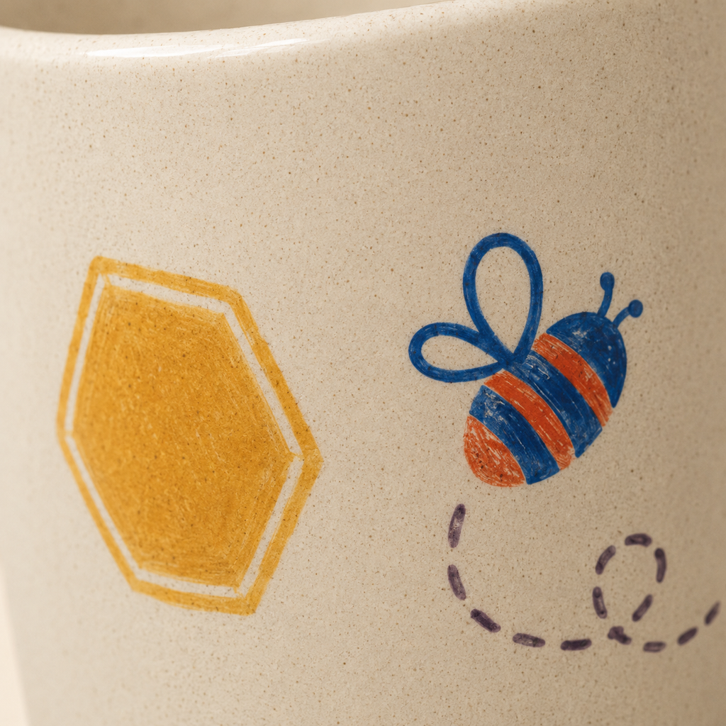 Honeycomb Handmade Ceramic Travel Mug