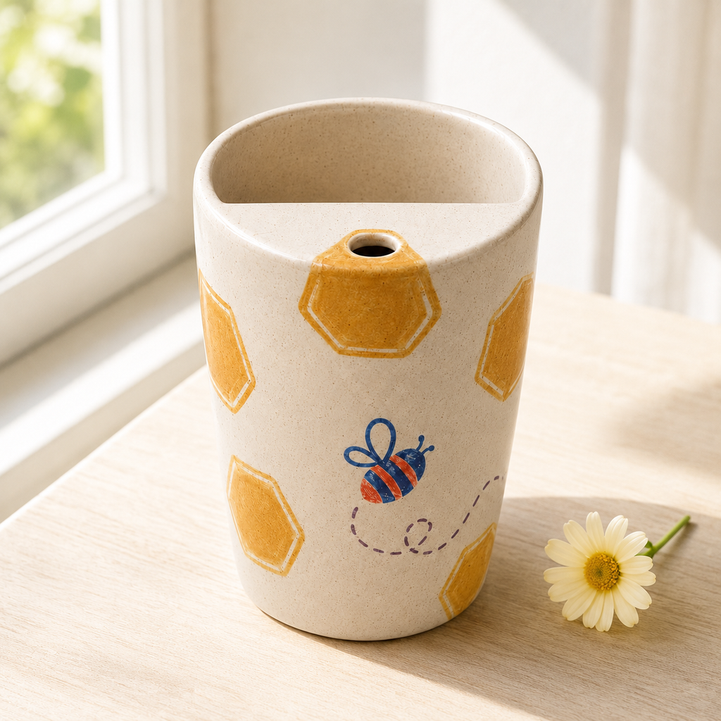 Honeycomb Handmade Ceramic Travel Mug