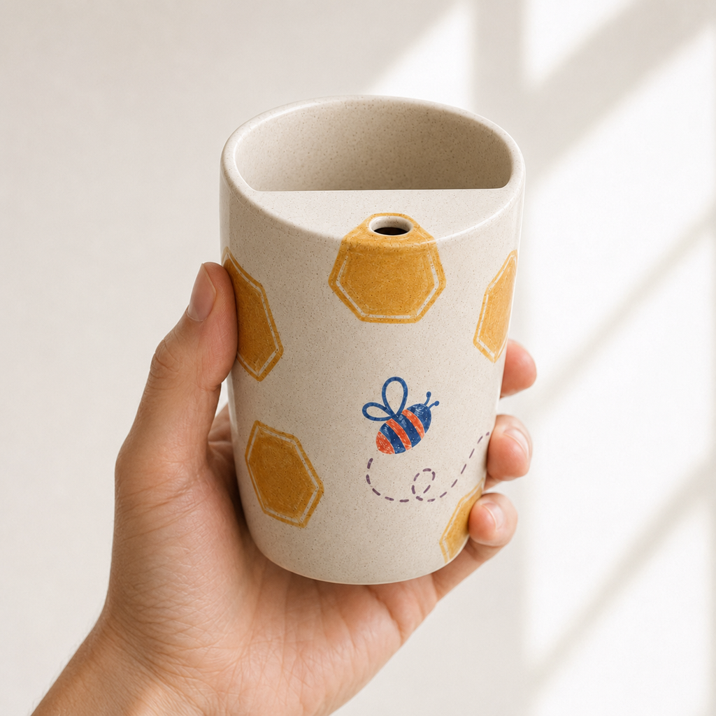 Honeycomb Handmade Ceramic Travel Mug