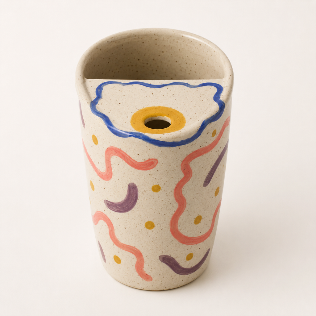 Fried Egg Handmade Ceramic Travel Mug