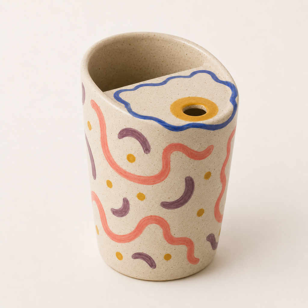 Fried Egg Handmade Ceramic Travel Mug