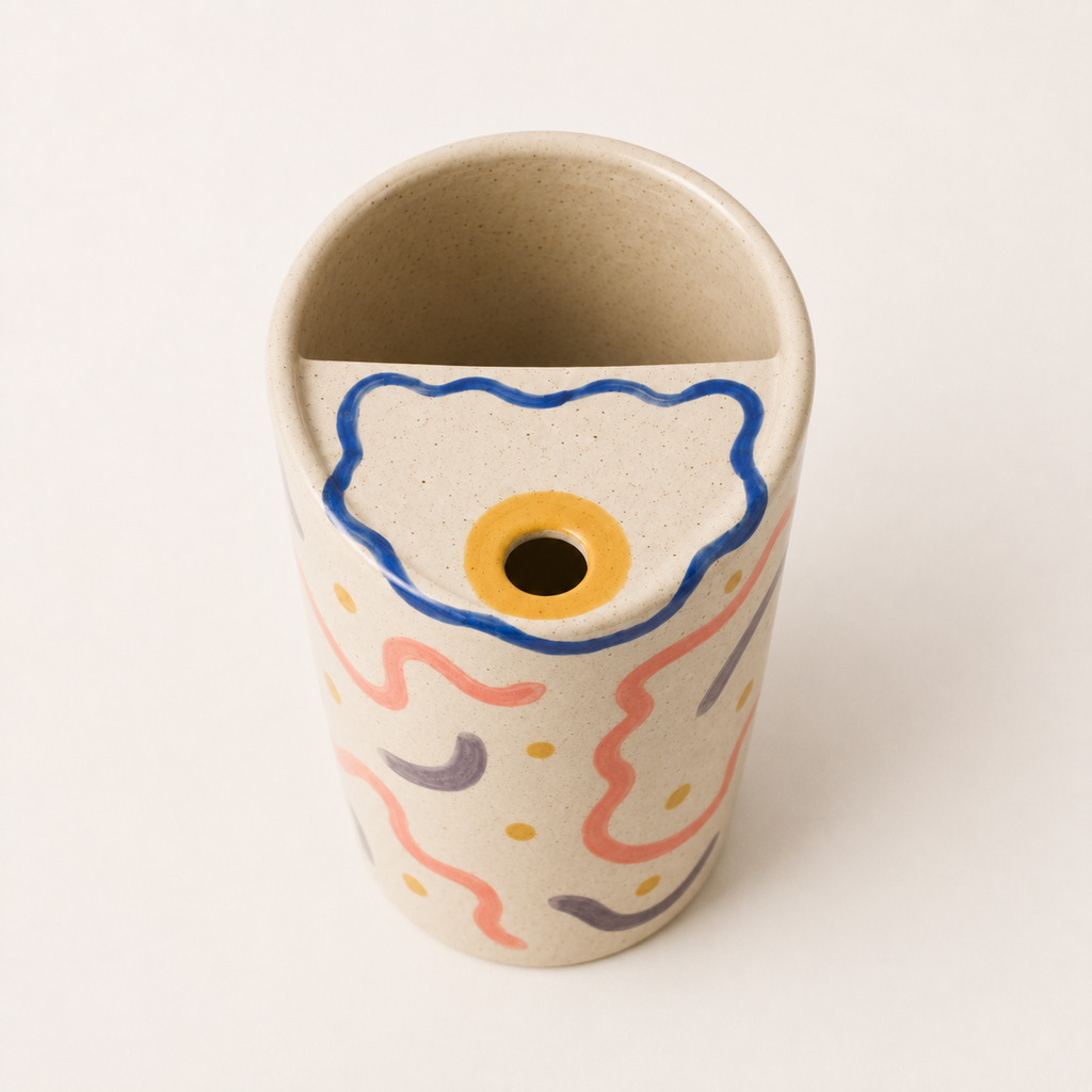 Fried Egg Handmade Ceramic Travel Mug