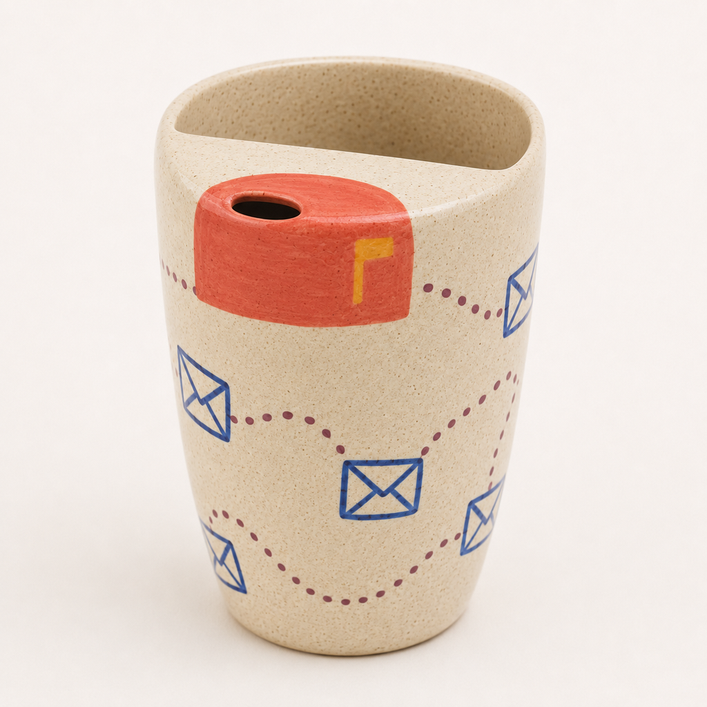 Mailbox Handmade Ceramic Travel Mug