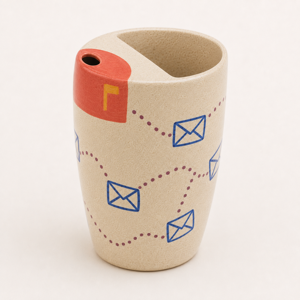 Mailbox Handmade Ceramic Travel Mug