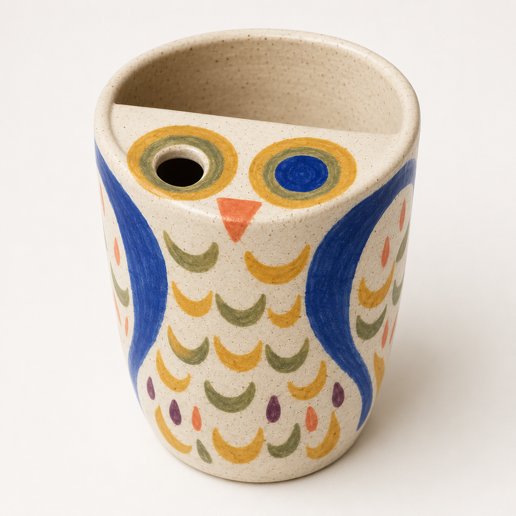 Owl Eyes Handmade Ceramic Travel Mug