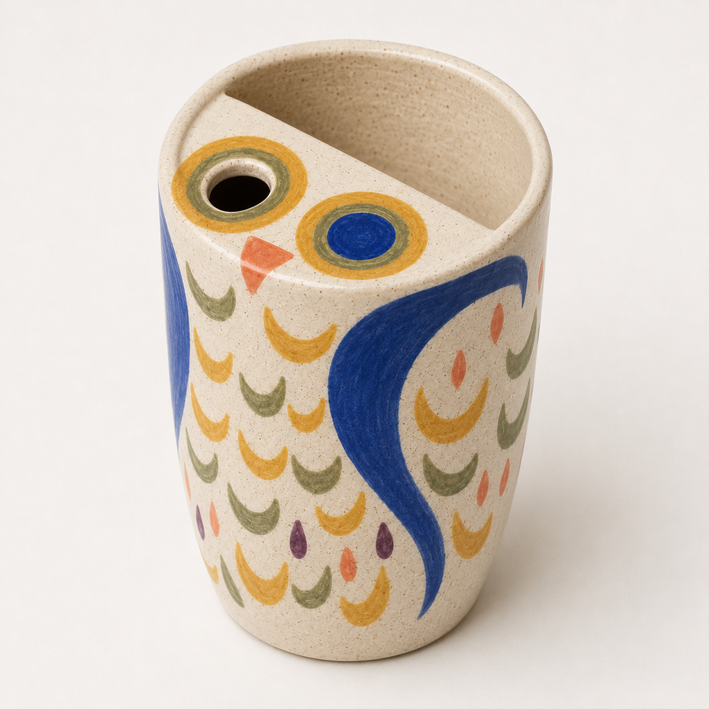Owl Eyes Handmade Ceramic Travel Mug