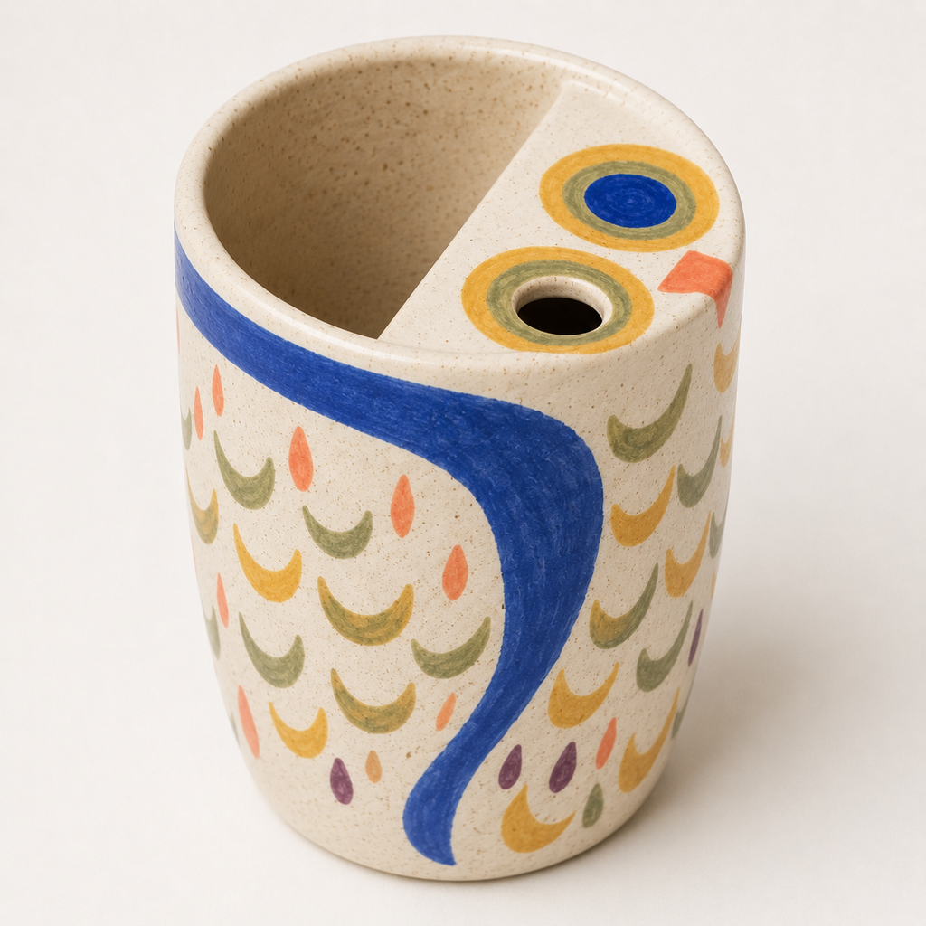 Owl Eyes Handmade Ceramic Travel Mug