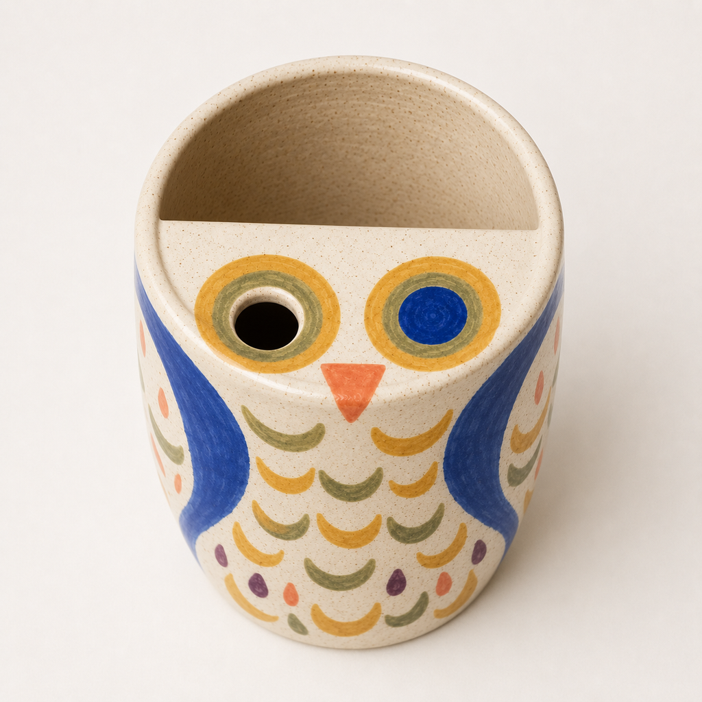 Owl Eyes Handmade Ceramic Travel Mug