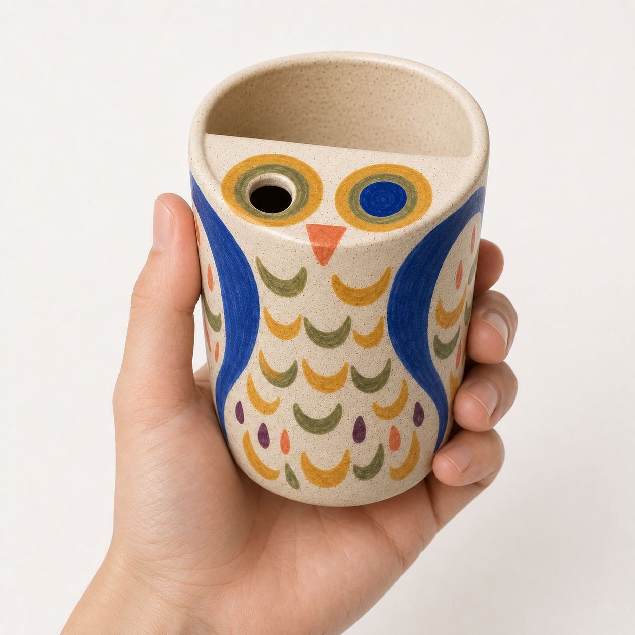 Owl Eyes Handmade Ceramic Travel Mug