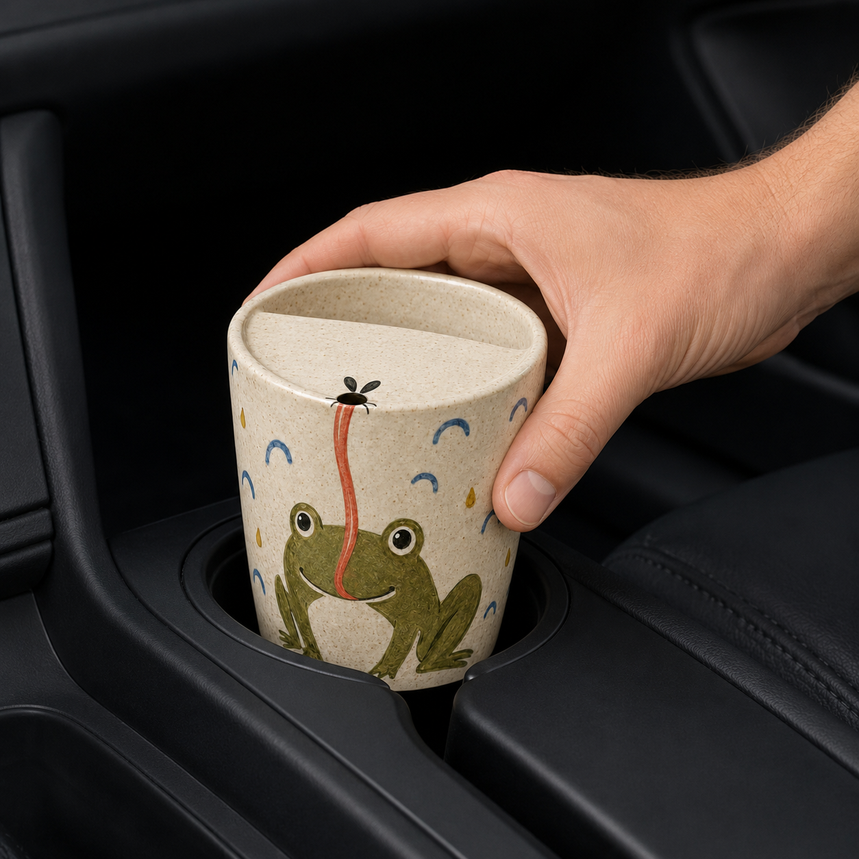Frog Tongue Handmade Ceramic Travel Mug