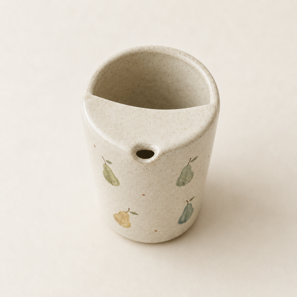 Hand-Painted Pear Ceramic Travel Mug