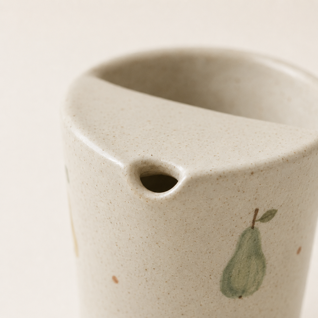 Hand-Painted Pear Ceramic Travel Mug
