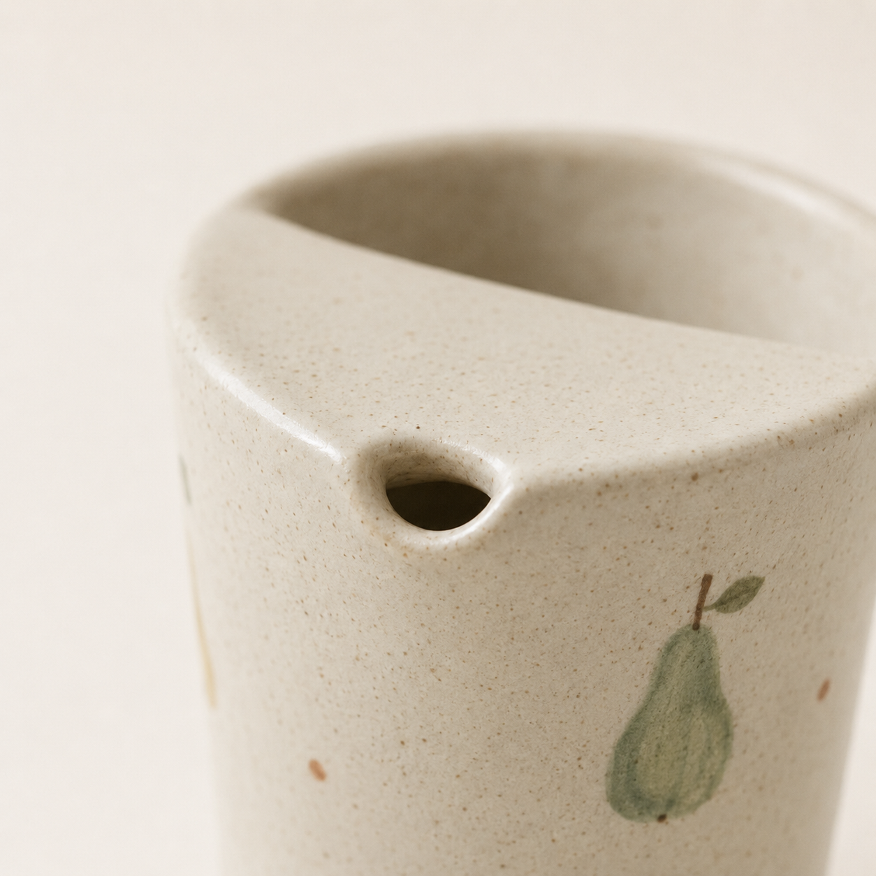 Hand-Painted Pear Ceramic Travel Mug