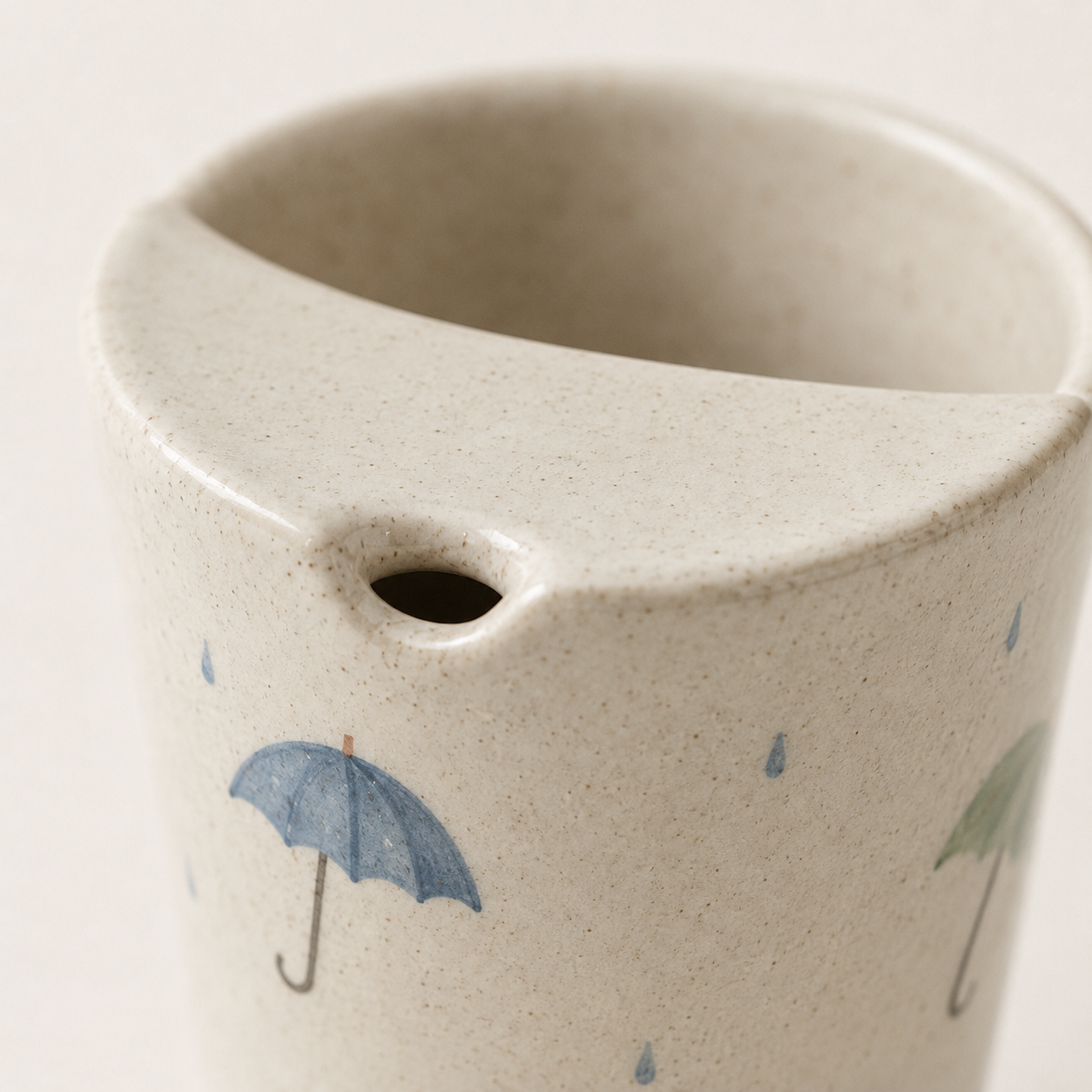 Hand-Painted Umbrella Ceramic Travel Mug