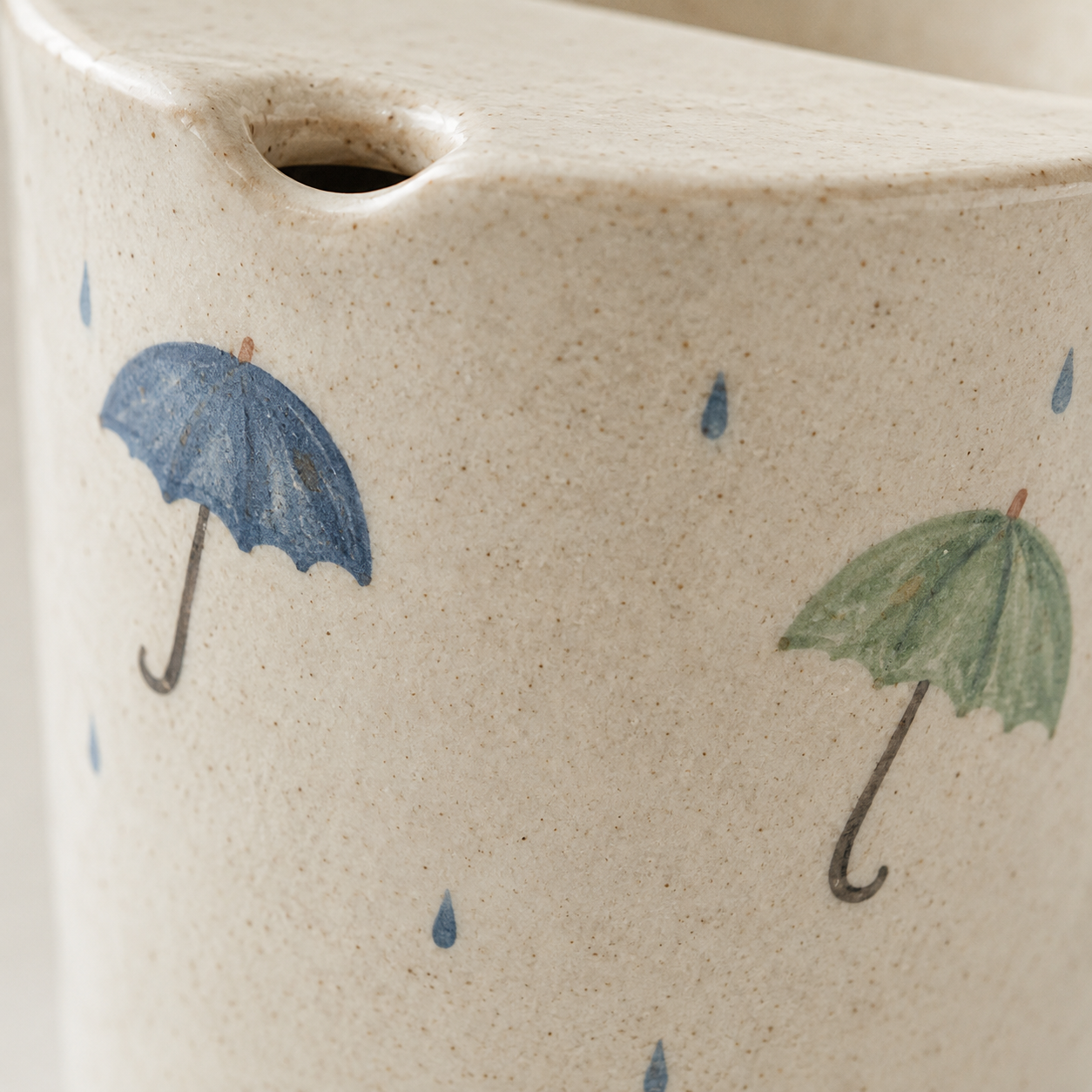 Hand-Painted Umbrella Ceramic Travel Mug