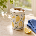 Hand-Painted Lemon Ceramic Travel Mug