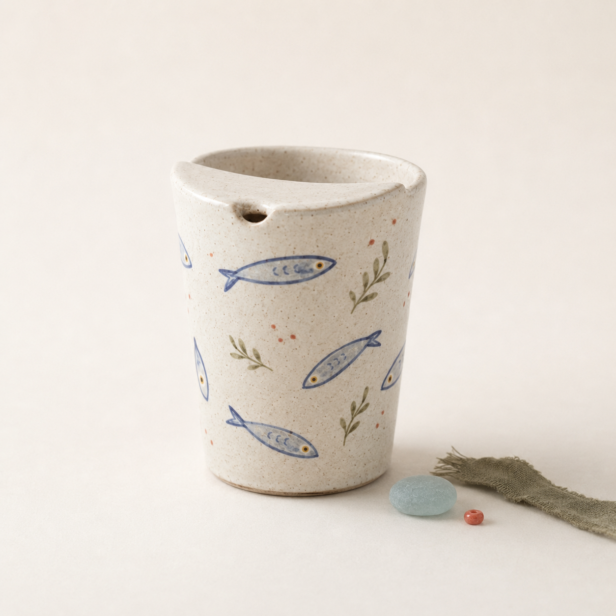 Mediterranean Sardine Ceramic Travel Mug