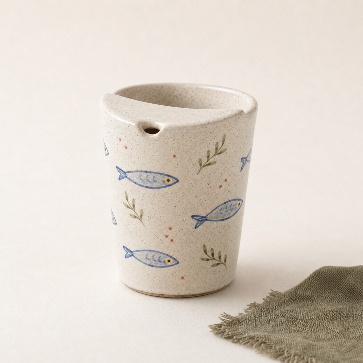 Mediterranean Sardine Ceramic Travel Mug