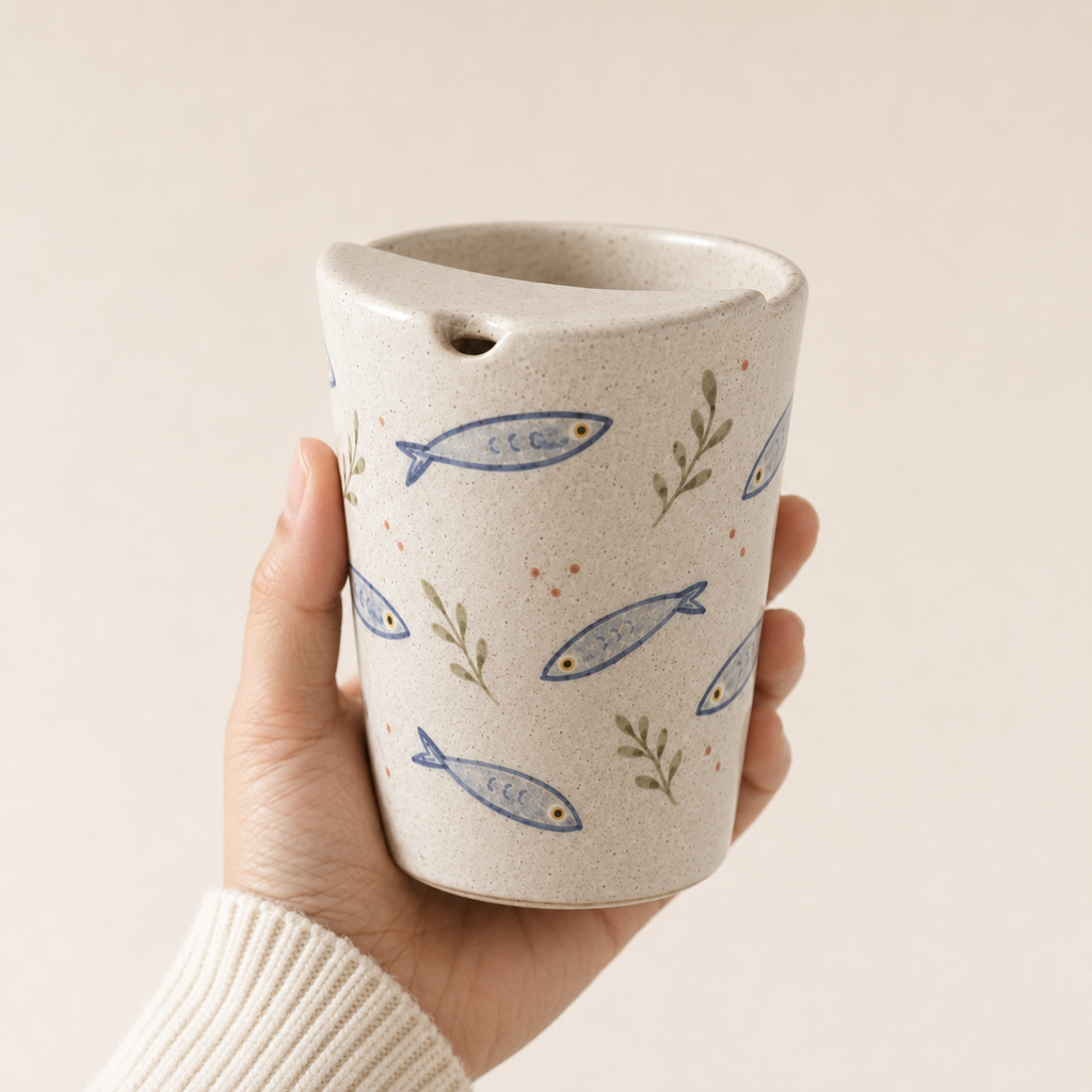 Mediterranean Sardine Ceramic Travel Mug