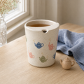 Hand-Painted Teapot Ceramic Travel Mug