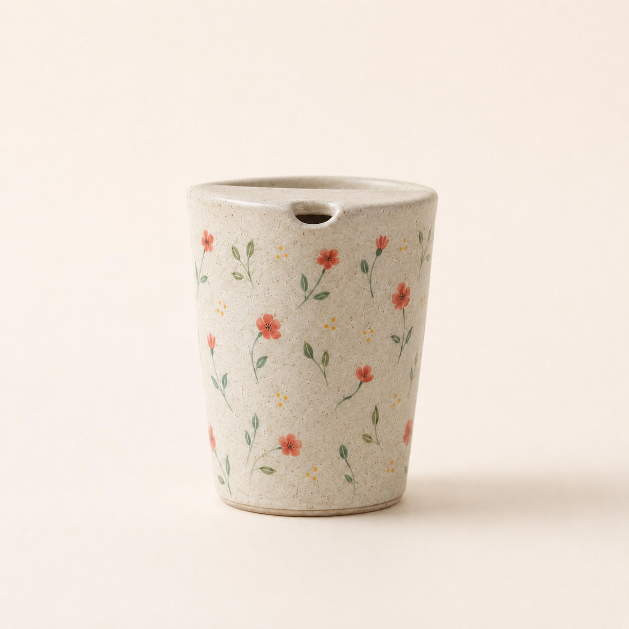 Hand-Painted Wildflower Ceramic Travel Mug