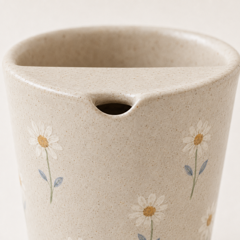 Hand-Painted Wild Daisy Ceramic Travel Mug