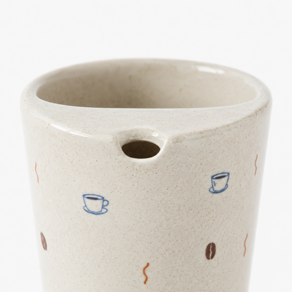 Handmade Coffee Cup Travel Mug with Speckled Ceramic Finish