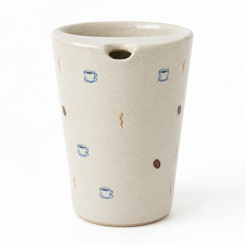 Handmade Coffee Cup Travel Mug with Speckled Ceramic Finish