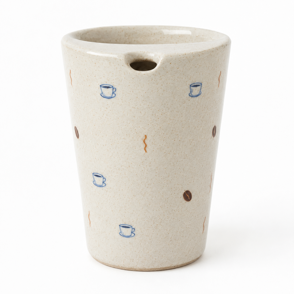 Handmade Coffee Cup Travel Mug with Speckled Ceramic Finish