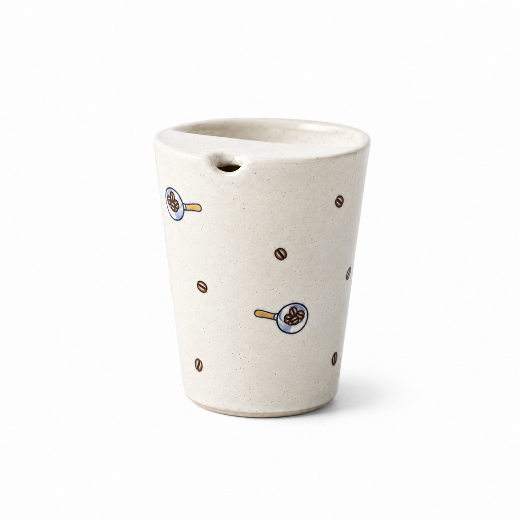 Handmade Coffee Bean Ceramic Travel Mug