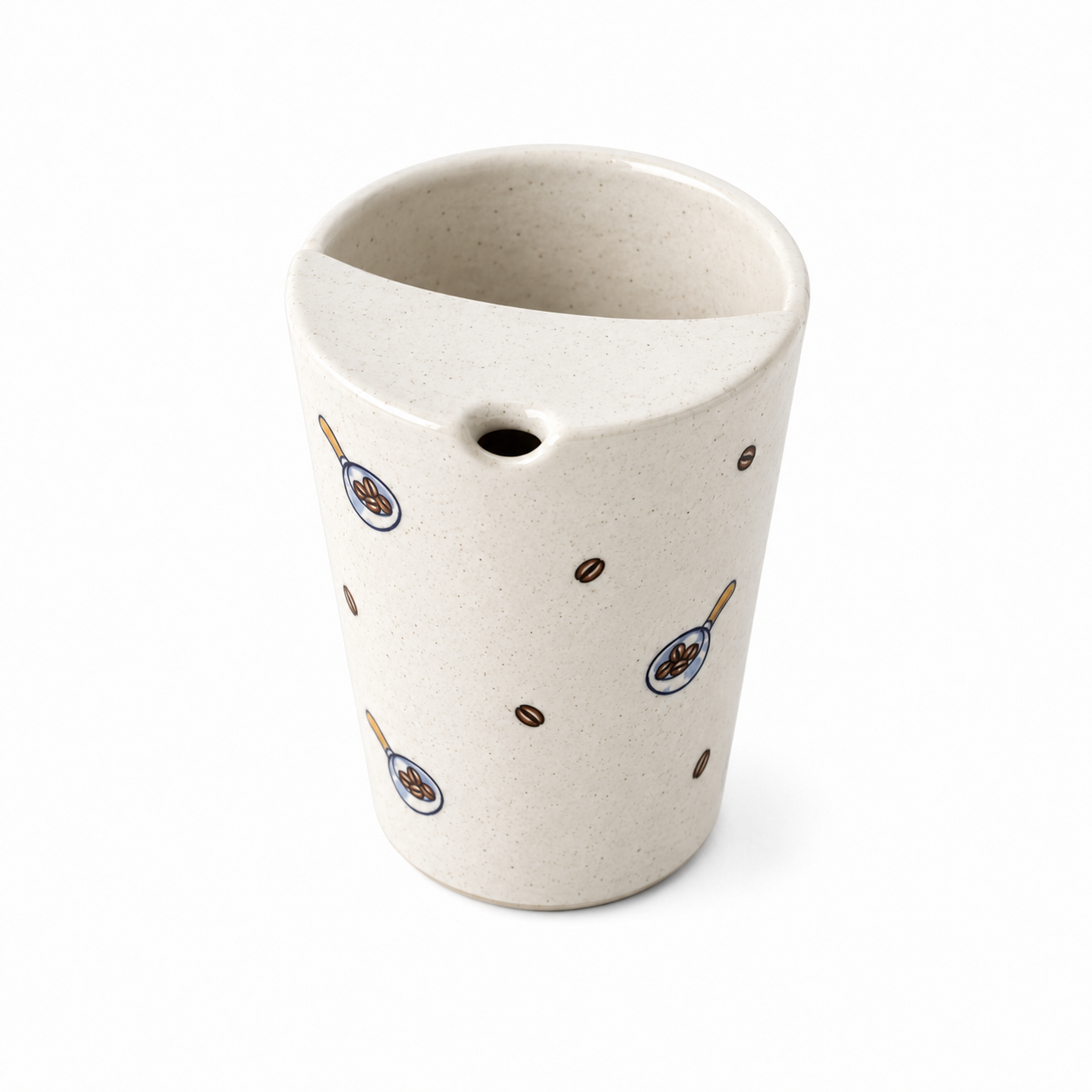Handmade Coffee Bean Ceramic Travel Mug