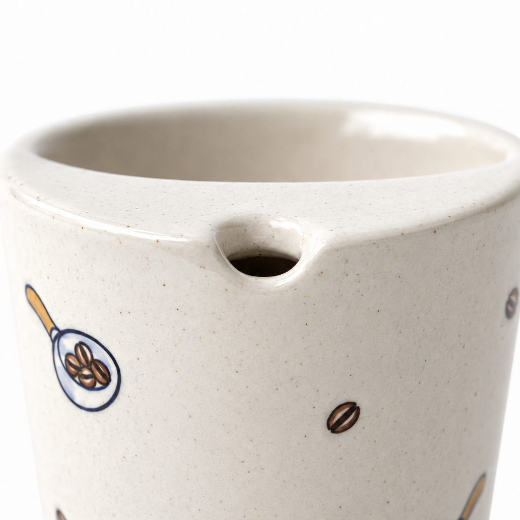 Handmade Coffee Bean Ceramic Travel Mug