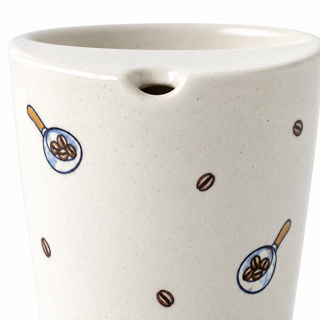 Handmade Coffee Bean Ceramic Travel Mug