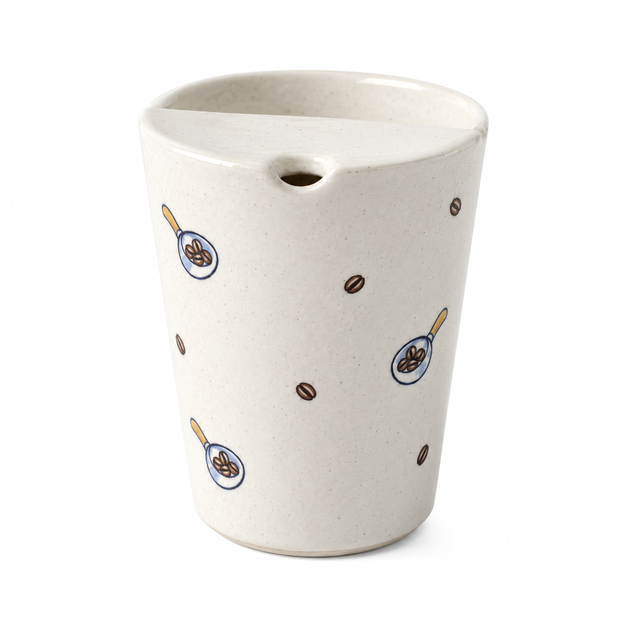 Handmade Coffee Bean Ceramic Travel Mug