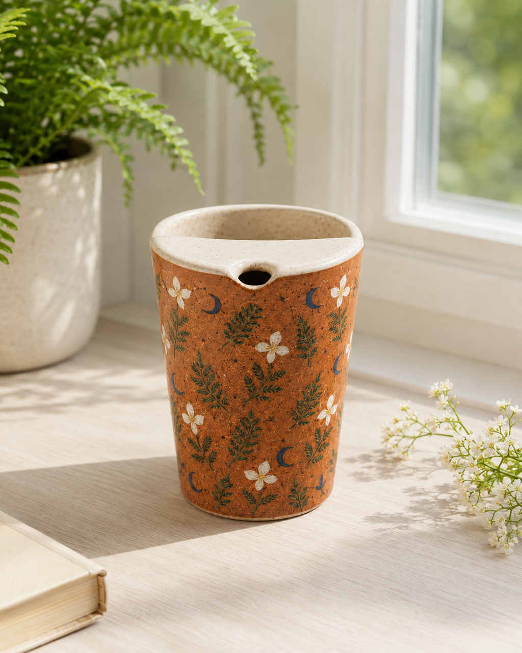 Terracotta Woodland Ceramic Travel Mug
