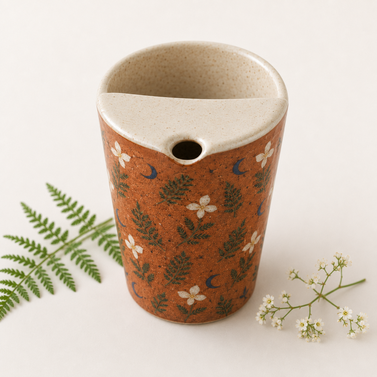 Terracotta Woodland Ceramic Travel Mug