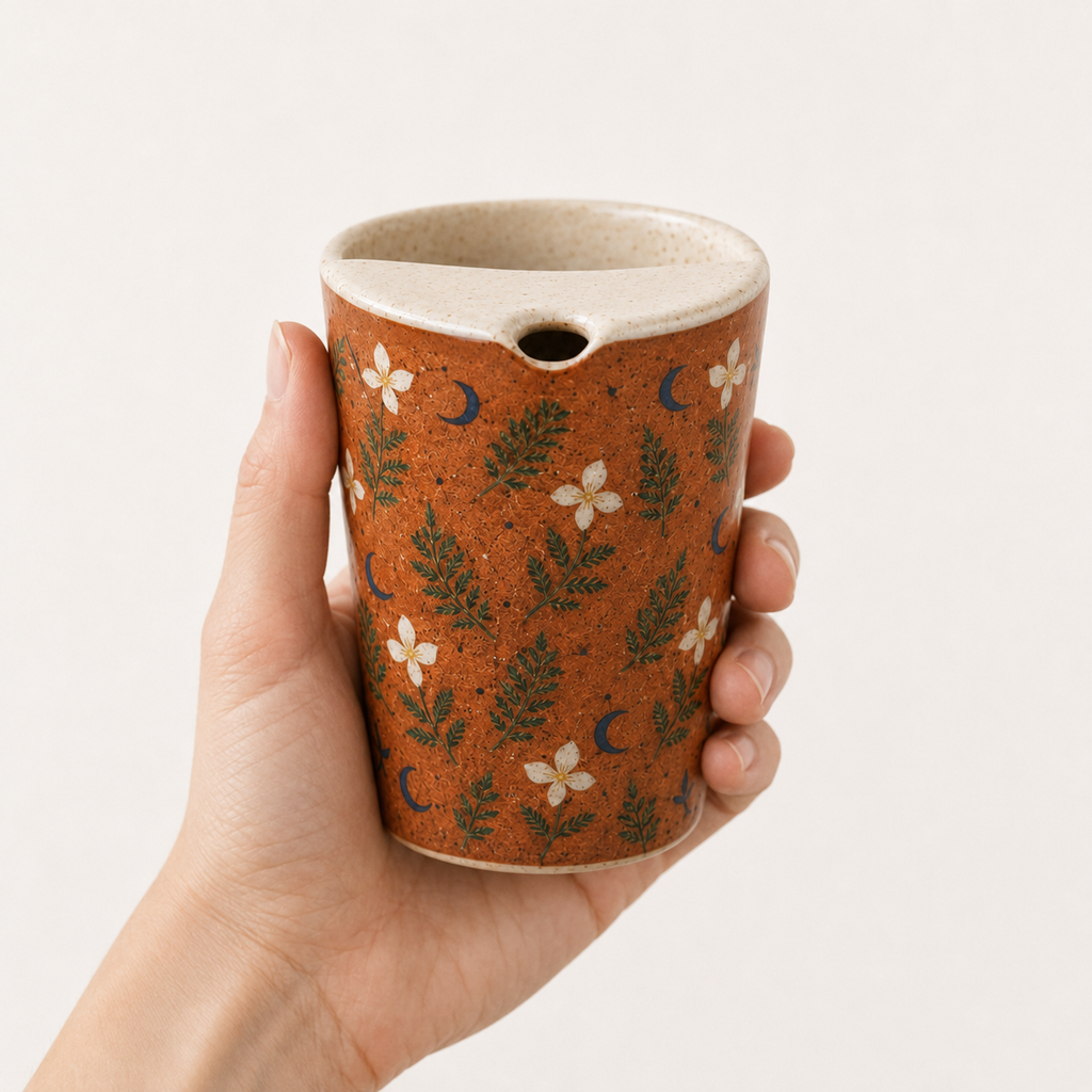 Terracotta Woodland Ceramic Travel Mug