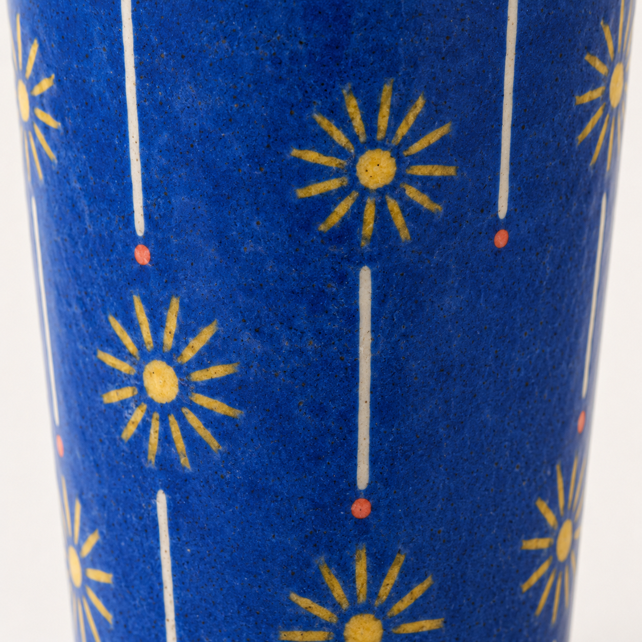 Handmade Blue Floral Ceramic Travel Mug