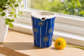 Handmade Blue Floral Ceramic Travel Mug