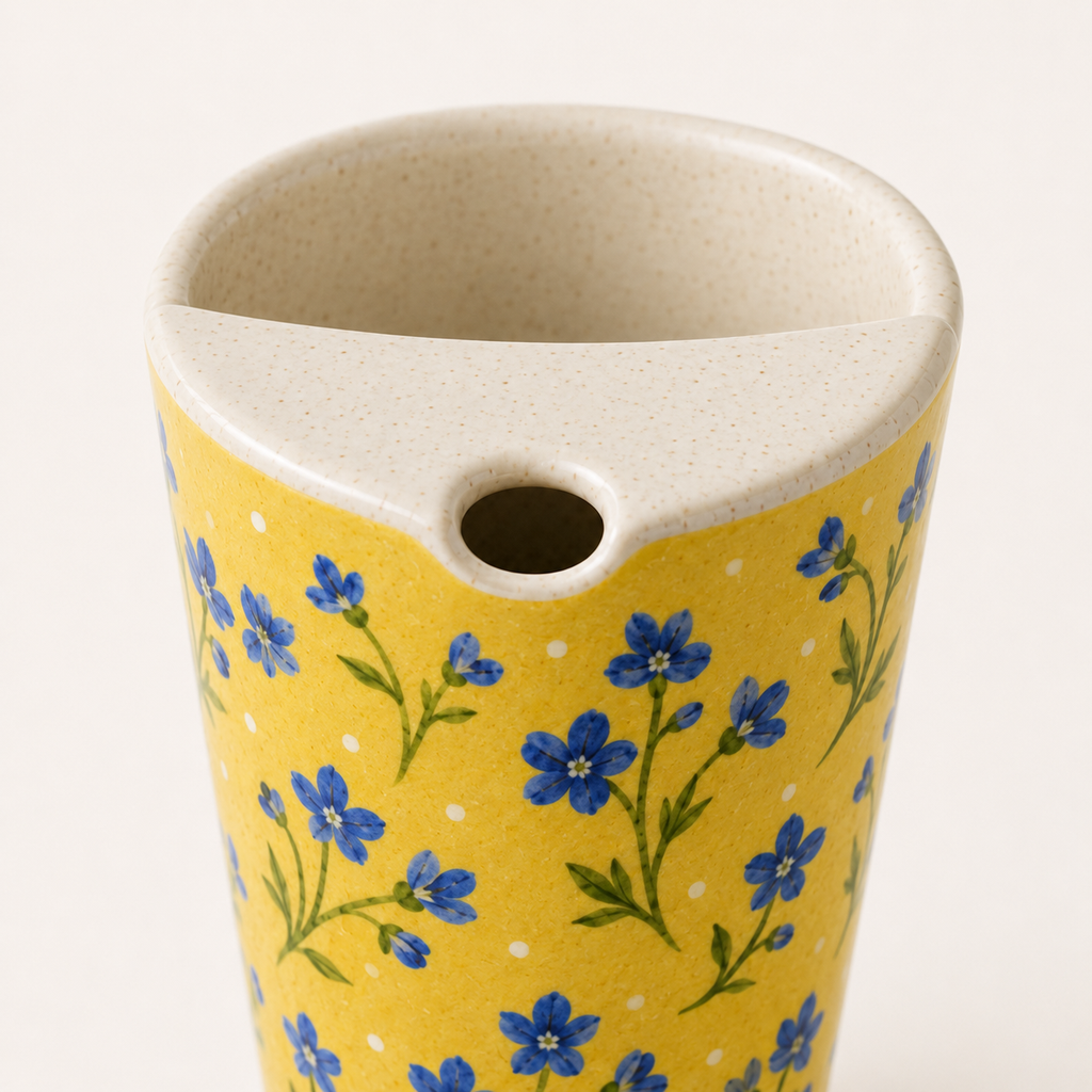 Yellow Wildflower Hand-Painted Ceramic Travel Mug