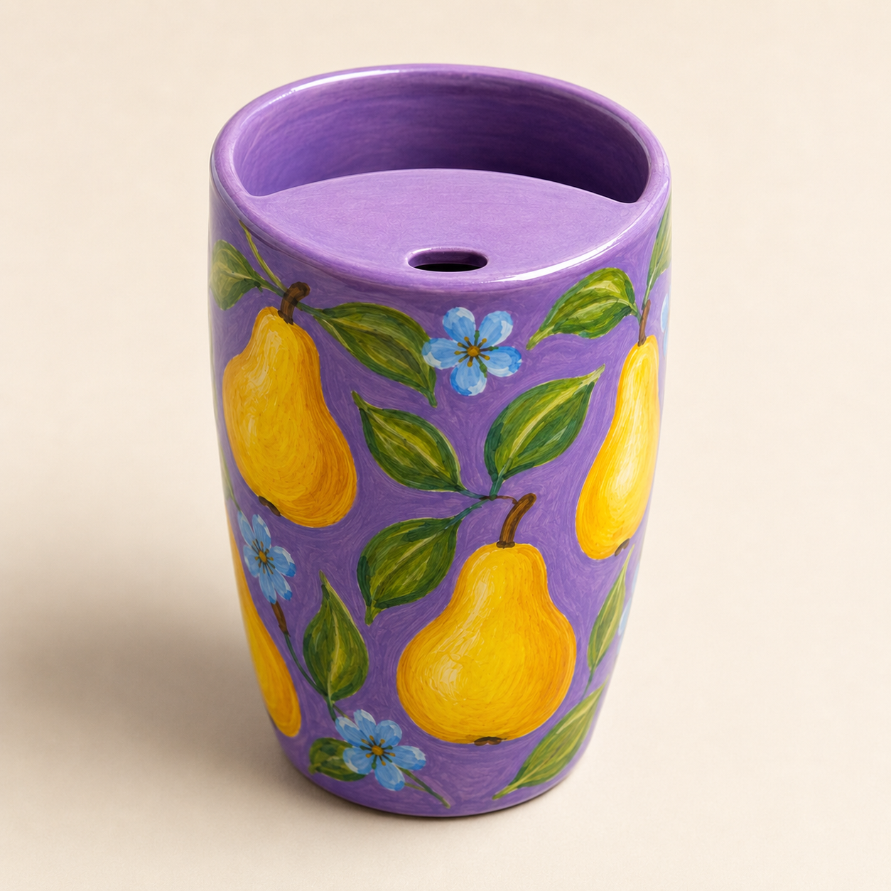 Lavender Pear Handmade Ceramic Travel Mug