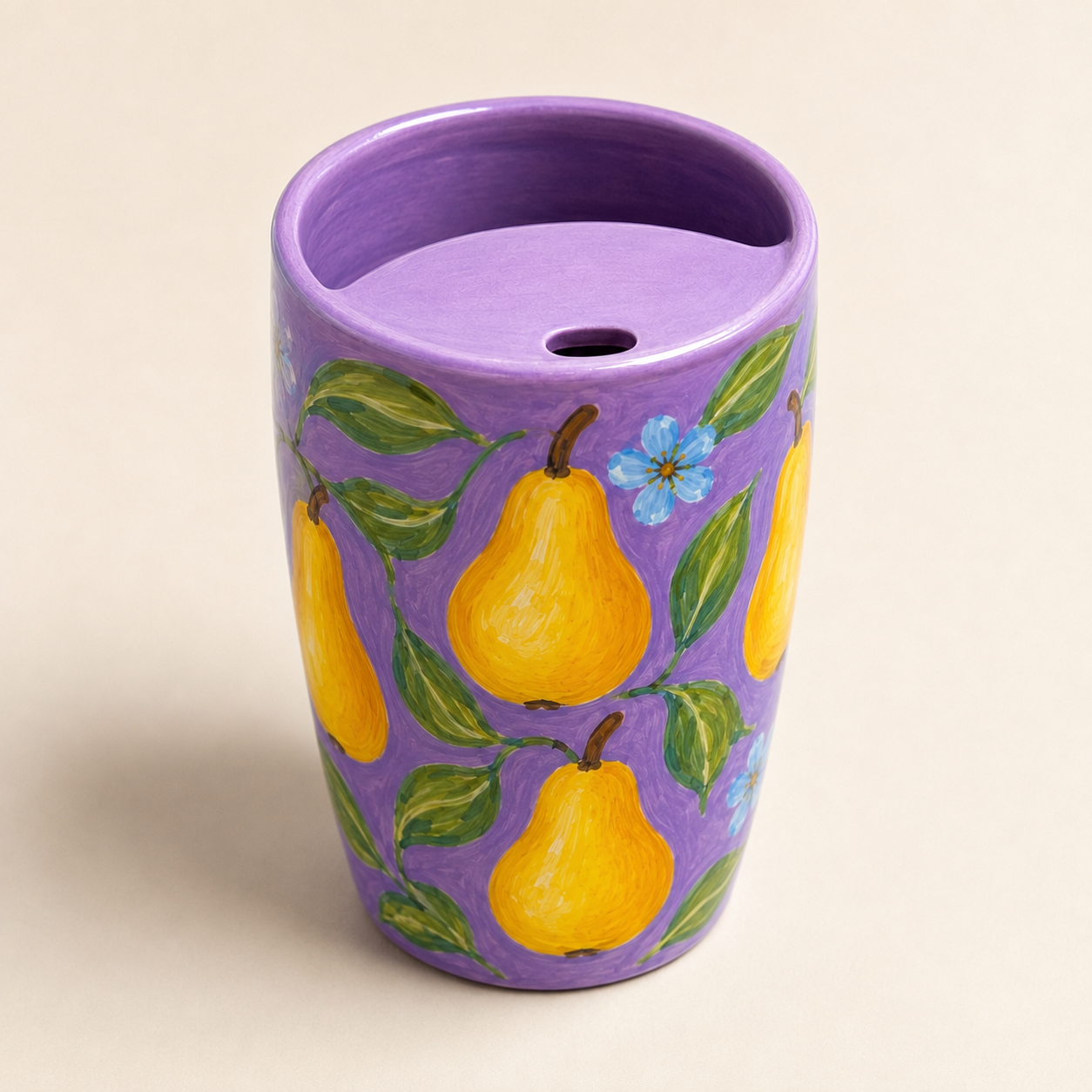 Lavender Pear Handmade Ceramic Travel Mug