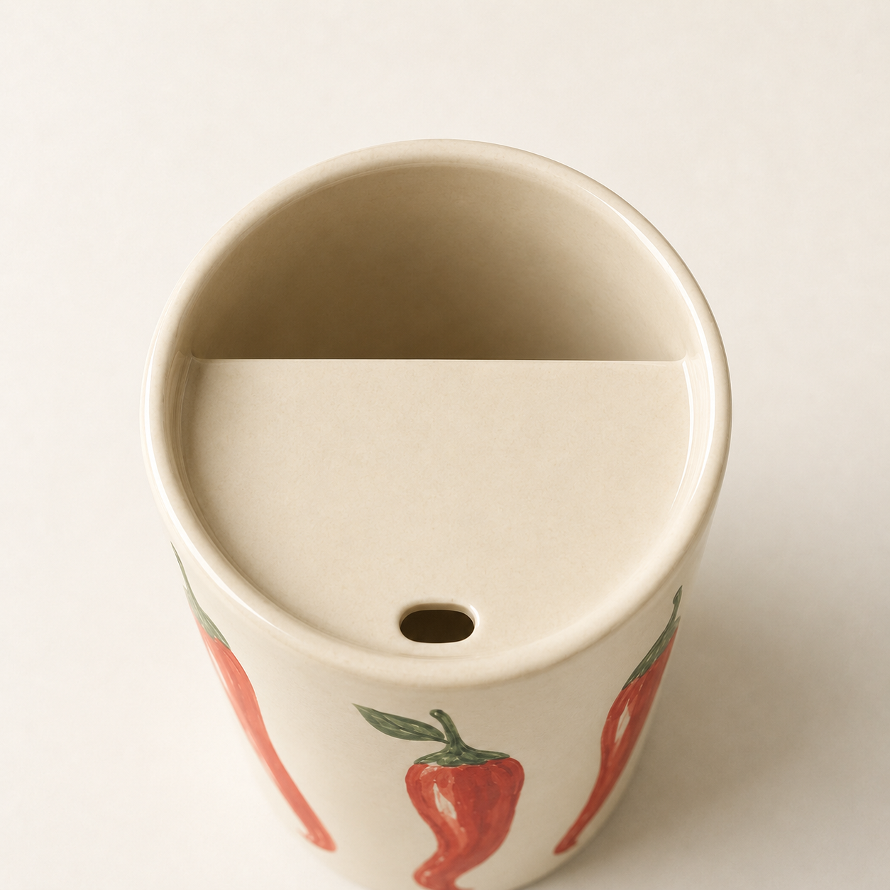 Red Chili Handmade Ceramic Travel Mug