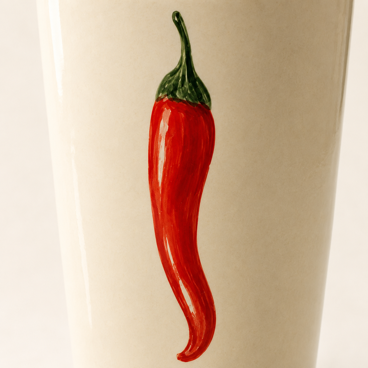 Red Chili Handmade Ceramic Travel Mug